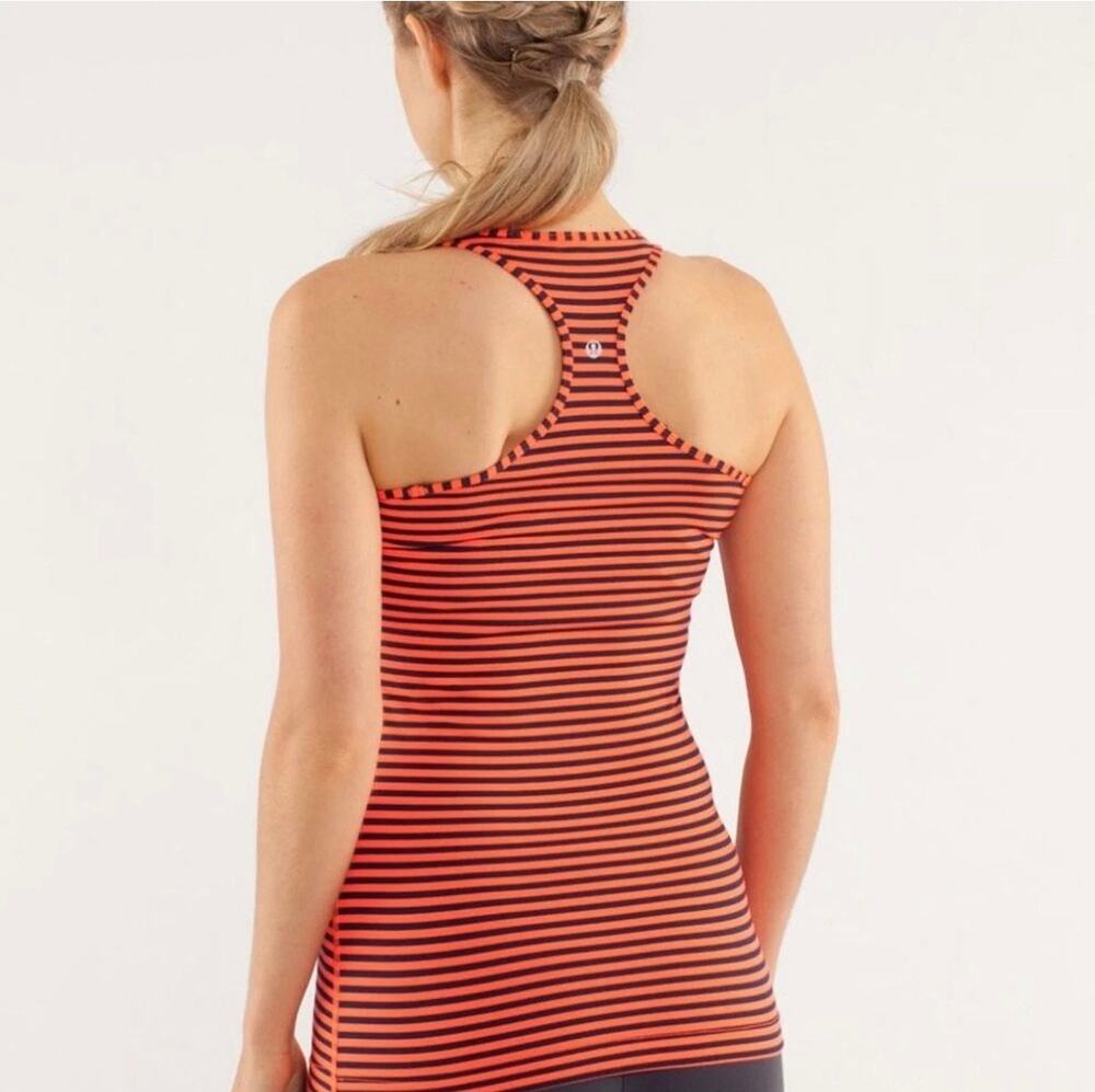 Lululemon Cool Racerback Striped Tank Top Sz 4/6